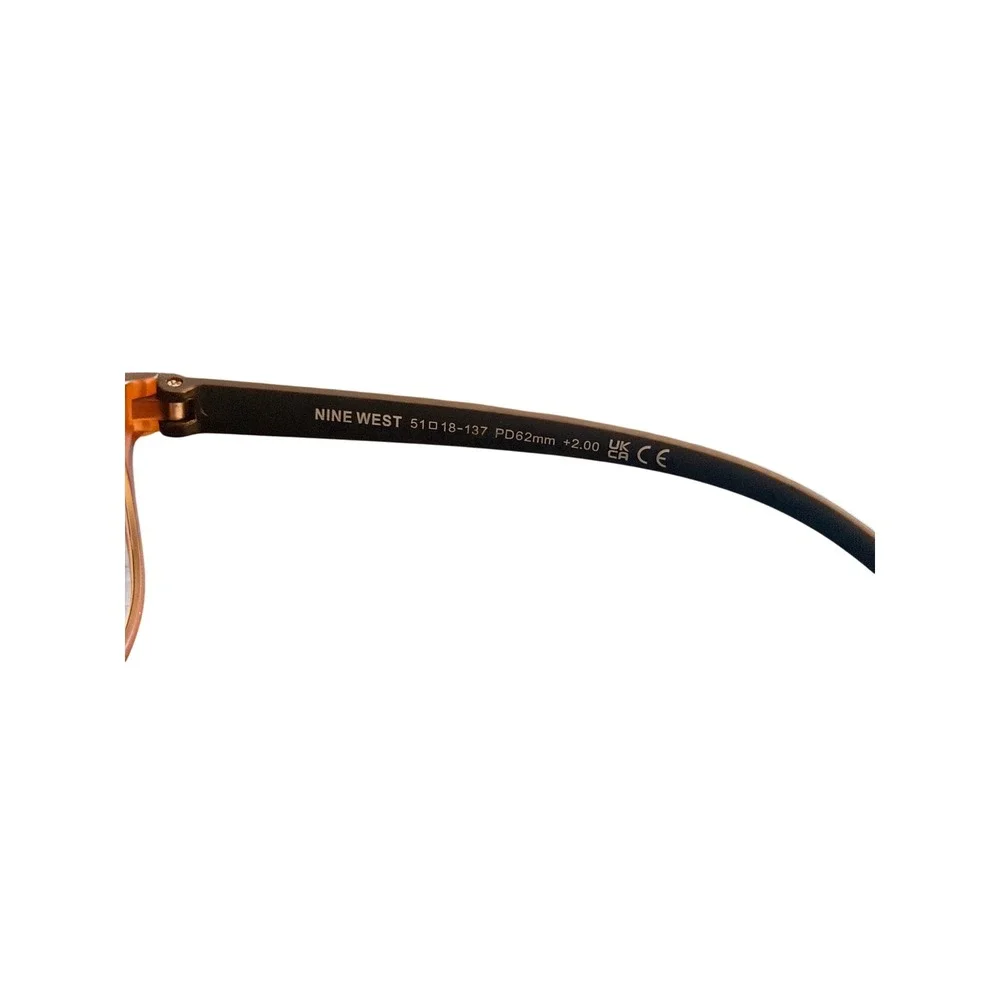 Nine West Gwen Rose Translucent Rectangular Reading Glasses +2.00 NS1223